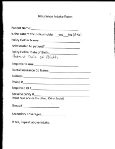 Insurance Intake Form